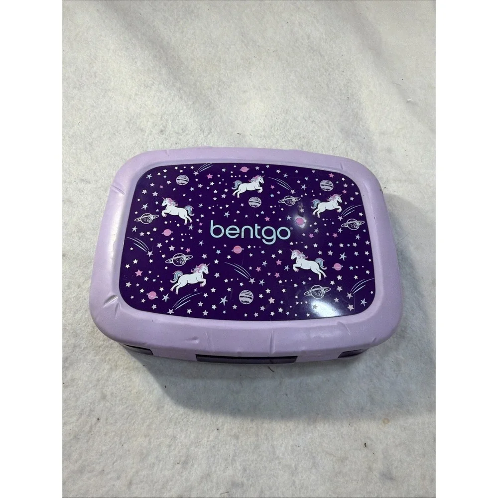 Bentgo Kids Lunch Box Purple Unicorn 5 Compartment Leak Proof Durable